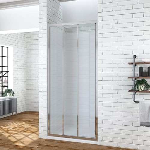 YAKE Duschtür 90 cm Schiebetür Verstellbereich von 87-91 cm Nischentür...