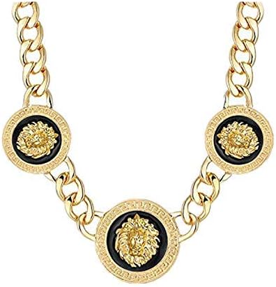 Basketball Wives Love and Hip Hop 18"L Celebrity Inspired Lion Head Chain Link Necklace