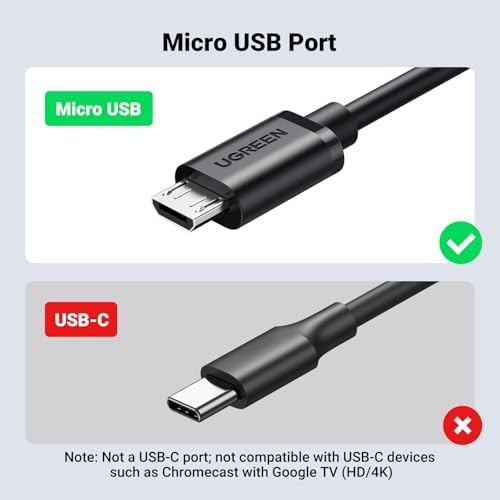 UGREEN Ethernet Adapter for Fire TV Stick, Micro USB to Ethernet Adapter - 5