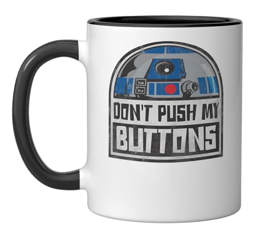 Taza cerámica Star Wars R2-D2 11 oz blanco y negro miniatura 1