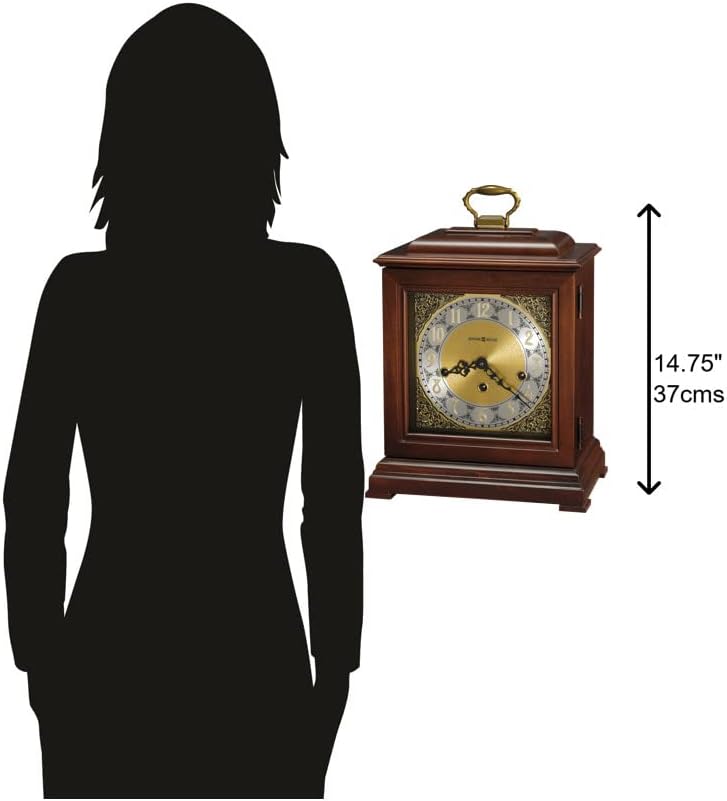 Howard Miller Samuel Watson Mantel Clock – Traditional Key Wound Triple Chime Design with German Made Movement, Westminster/St. Michael/Whittington Chimes, & USA Assembly for Heirloom Décor