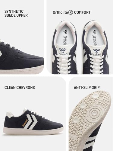 Image of hummel Classic Verve Casual Suede Sneaker for Men Lightweight with Synthetic Suede Enhanced Comfort Cushioned Insole and Slip-Resistance Work and Play Business Casual Shoes