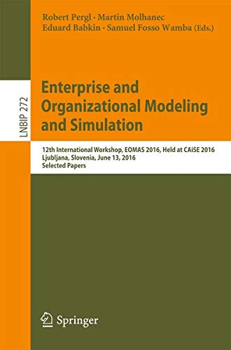Buy Enterprise and Organizational Modeling and Simulation — BookShops.in