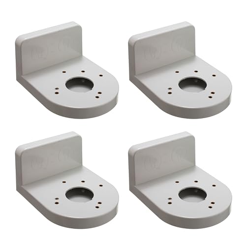 MX CCTV Camera Wall Mount Bracket – 4" Dome Camera Stand for Indoor/Outdoor Installation, Adjustable Metal Holder (Pack of 4, Grey)