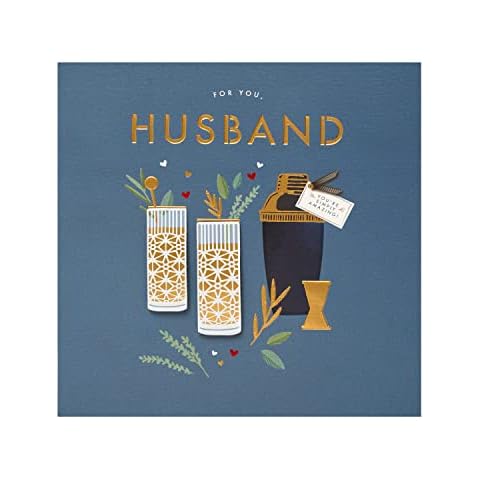 Stylish UK Greetings Birthday Card for Husband Cover