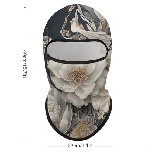 Balaclava para Hombres y Mujeres con Borde Blanco, Máscara Facial Completa para Deportes al Aire Libre, Ciclismo, Pesca, Gorra, 1 miniatura 2