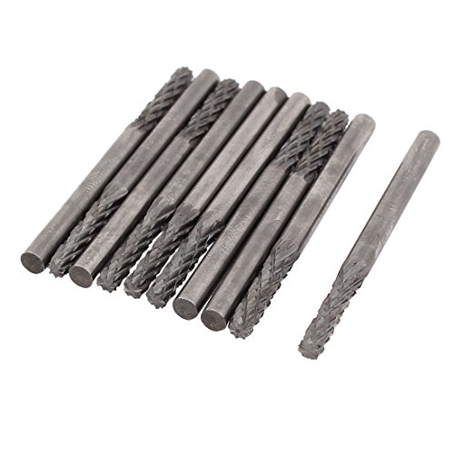 Aexit 3mmx3mmx13mm Corn End Mills Head CNC PCB Carbide End Mill Engraving Square Nose End Mills Bit 10pcs