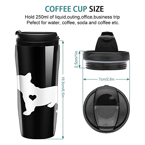 French Bulldog Heart Reusable Plastic Insulated Cup Double Wall Coffee Mug Fashion Travel Tumblers With Lid 350Ml #TOP2