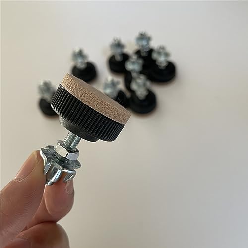 Stellfüße M6 X 30MM Ltsbaed 6 Stück Filzgleiter Möbelfüße Verstellbar Stellfüße Puffer Nivellierfuß Verstellbare Möbelfüße Schrankfüsse Möbelgleiter für Schrank Stuhl Couchtisch TV-Schränke Schubladen