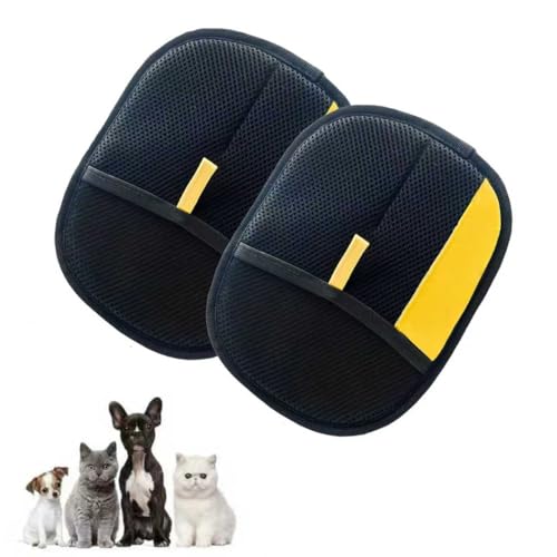 Pet Hair Remover Gloves, Electrostatic Reusable Grooming & Cleaning Gloves for Dogs Cats, All Pets Furniture, Carpet, Car Seats Anti-Static (2Pcs)