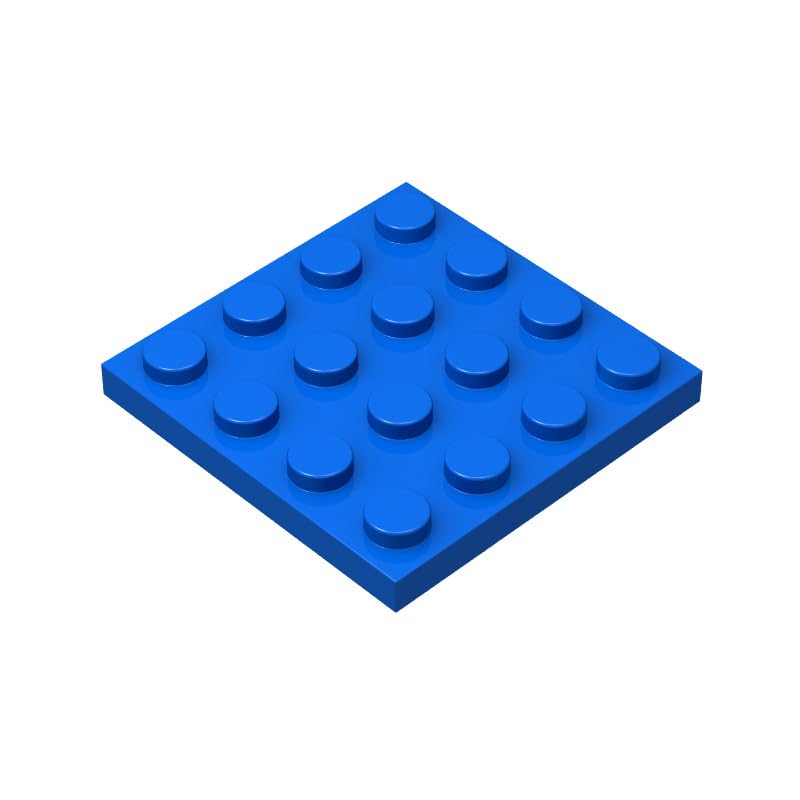 Classic Blue Plates Bulk, Blue Plate 4x4, Building Plates Flat 50 Piece, Compatible with Lego Parts and Pieces: 4x4 Blue Plates(Color: Blue)