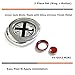 iJDMTOY Classic Black/White Color UK Union Jack Design Engine Start Push Start Cap Cover Decoration Compatible With 2nd Gen MINI Cooper