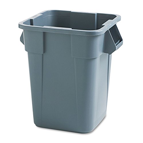 Rubbermaid Commercial 353600GY Brute Container, Square, Polyethylene, 40gal, Gray