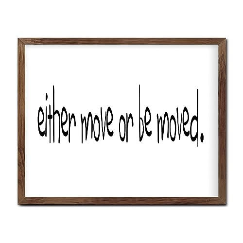 Panneau en bois vintage Move or Be Moved décor de texte chrétien - 2