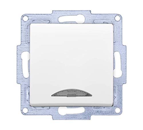 Gunsan VISAGE + MODERNA Modul Schalter Ein-/Ausschalter beleuchtet Weiss Cover