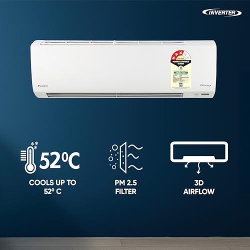 Image of Daikin 1.8 Ton 3 Star, New star rated, Inverter Split AC (Copper, PM2.5 Filter, ATKL60XV16, White)