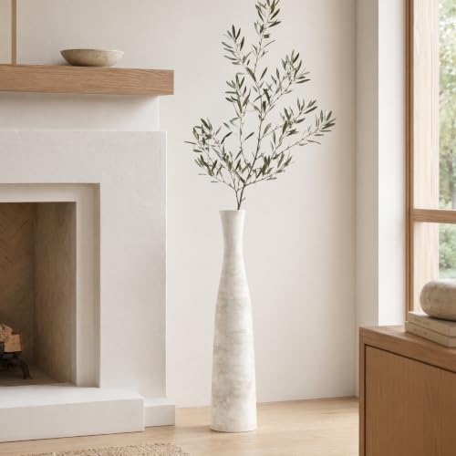 Image of Ceramic Tall Floor Vase, 29 inch Terracotta Large Decorative Vases Home Decor