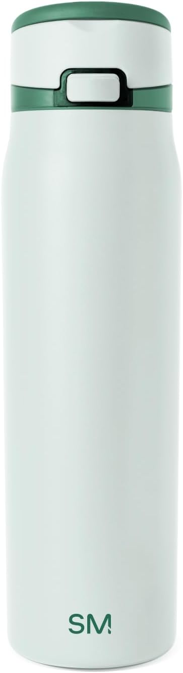 Simple Modern Mesa Loop Water Bottle with Covered Straw and Handle | 30oz Cup Holder Friendly Insulated Stainless Steel Bottles for Travel, Sports and School | Agave