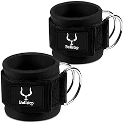 Maquina Patada De Gluteos Bullstep Tobilleras Poleas Gym Acolchado para cable maquina gym gluteos y piernas. 2 piezas Correa Tobillo Polea Gimnasio casa, agarres poleas gym caneleiras fitness