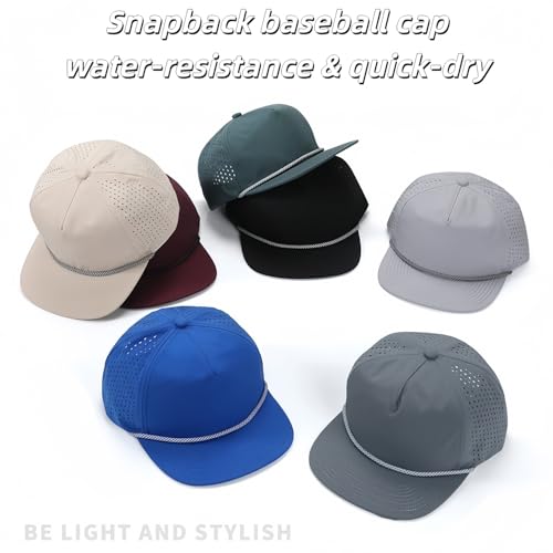 Image of Quick Dry Fit Baseball Cap - Water Repellent Sun Hat for Fishing, Running, Hiking, Golf, Surfing, Sailing, Boating