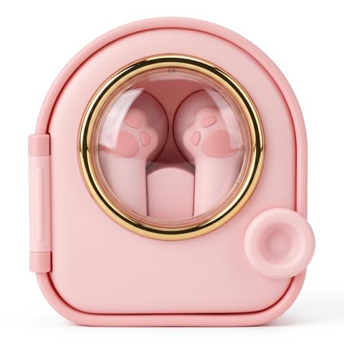 GOWENIC Cute Cat Claw Bluetooth Earbuds, Pink Cat Claw...