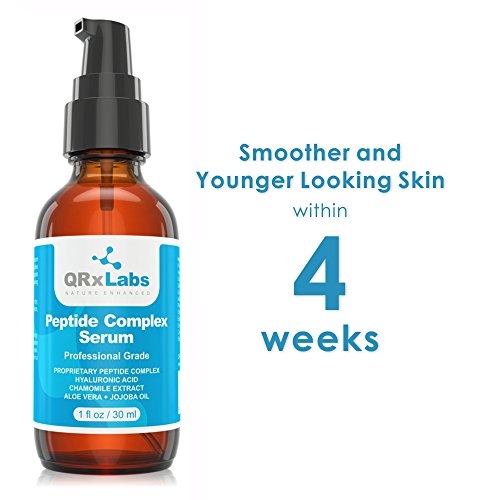 image for QRxLabs Peptide Complex Serum/Collagen Booster for the Face with Hyalu