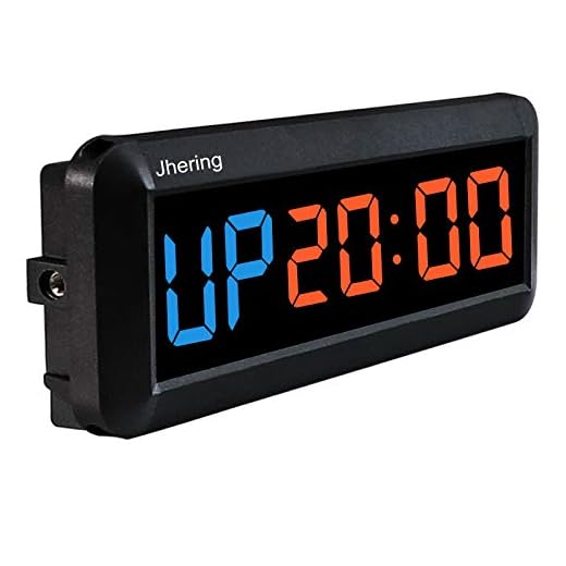 Jhering LED Temporizador de Intervalo, Cronómetro, Reloj de Cuenta Atrás/Arriba, Temporizador de Gimnasio con Remoto, Temporizador de Entrenamiento para Gimnasio en Casa Garaje Fitness(Azul/Rojo)