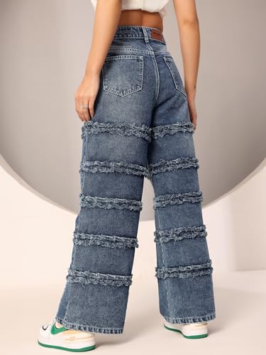 Image of Dolce Crudo High Rise Wide Leg Jeans for Women