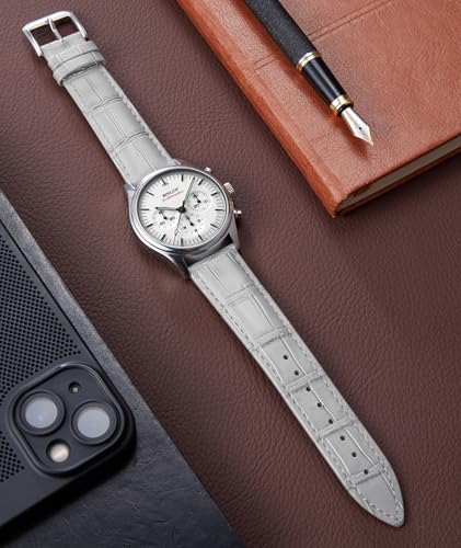 Image of BINLUN Genuine Leather Watch Bands Women Men Quick Release Leather Watch Straps Replacement with 12 Colors Option (10mm, 12mm, 14mm, 15mm, 16mm, 17mm, 18mm, 19mm, 20mm, 21mm, 22mm, 23mm)