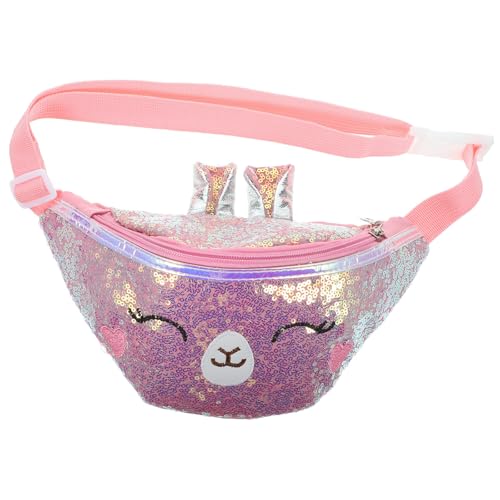 RORPOIR Riñonera Cruzada para Niñas Diseño de Gato y Lentejuelas, Bolso Pequeño para Uso Escolar y Viajes, Bolsa Práctica y Portátil Varios Estilos Varios estilos
