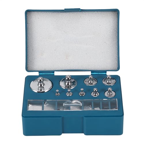 Sunicon 17 Pcs Calibration Weights Set, 10mg to 100g Grams Precision Calibration Weight Set with Tweezers for Digital Scale, Gram Scale, Lab Scale, Jewelry Scale