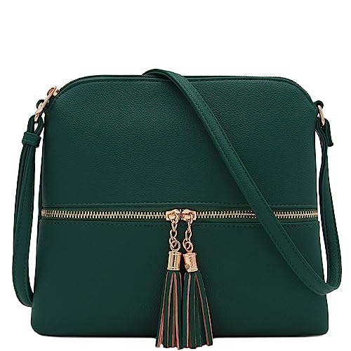 Image of Lightweight Medium Crossbody Bag with Tassel