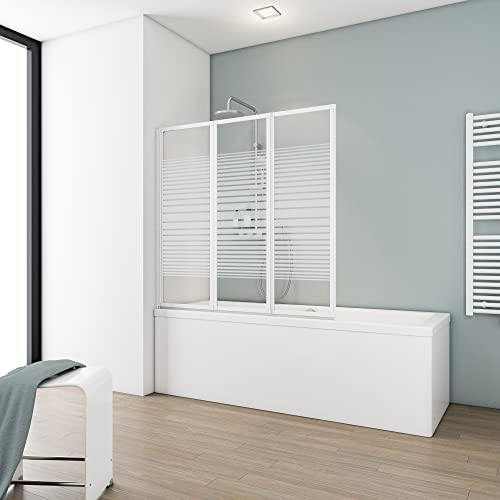 Schulte Duschwand für Badewanne Smart inkl, Klebe-Montage, 127 x 121 cm,...
