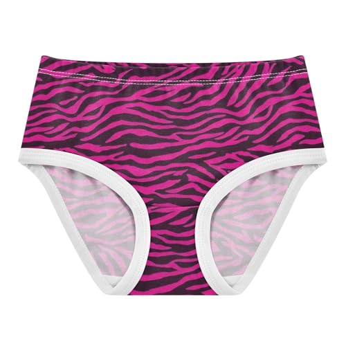 Durable Toddler Underwear Floral 2t Cotton Panties for Girl Vibrant Pink Black Zebra Stripes Briefs Kids Undies