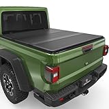 YITAMOTOR FRP Hard Tri-fold Truck Bed Tonneau Cover Compatible with Jeep Gladiator 5ft Bed 2020 2021 2022 2023 2024 2025 JT w/or w/o Trail Rail System