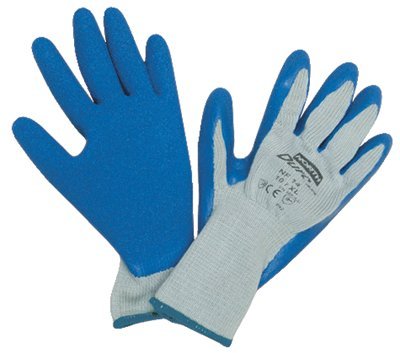 Duro Task Supported Natural Rubber Gloves Style: Size Group:10, Color:Navy Blue (part# NF14/10XL)