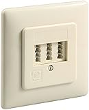TAE Wall Plate Flush Mount NFF – beigeFor 2 phones and 1 N-encoded Extensions TAE Standard ONLY FOR German Market.