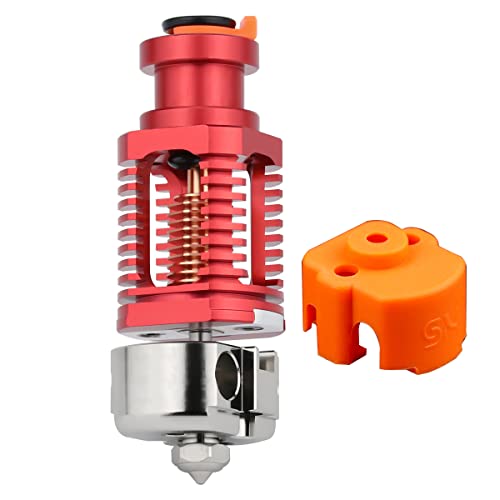 Actualización Red Lizard K1 V6 Hotend Bloque de boquilla de cobre chapado compatible con CR10 Ender 3 V2 Pro Ender 5 Voron 2.4 0.1 Prusa I3 MK3s Titan DDB Extrusora 3D Impresora Cover