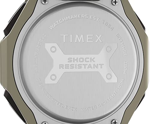 TIMEX Resin 3 Hands Men Analog Grey Dial Coloured Quartz Watch, Square Dial with 45 Mm Case Width - Tw2V35500Uj, Bandcolor-Gray - Image 5