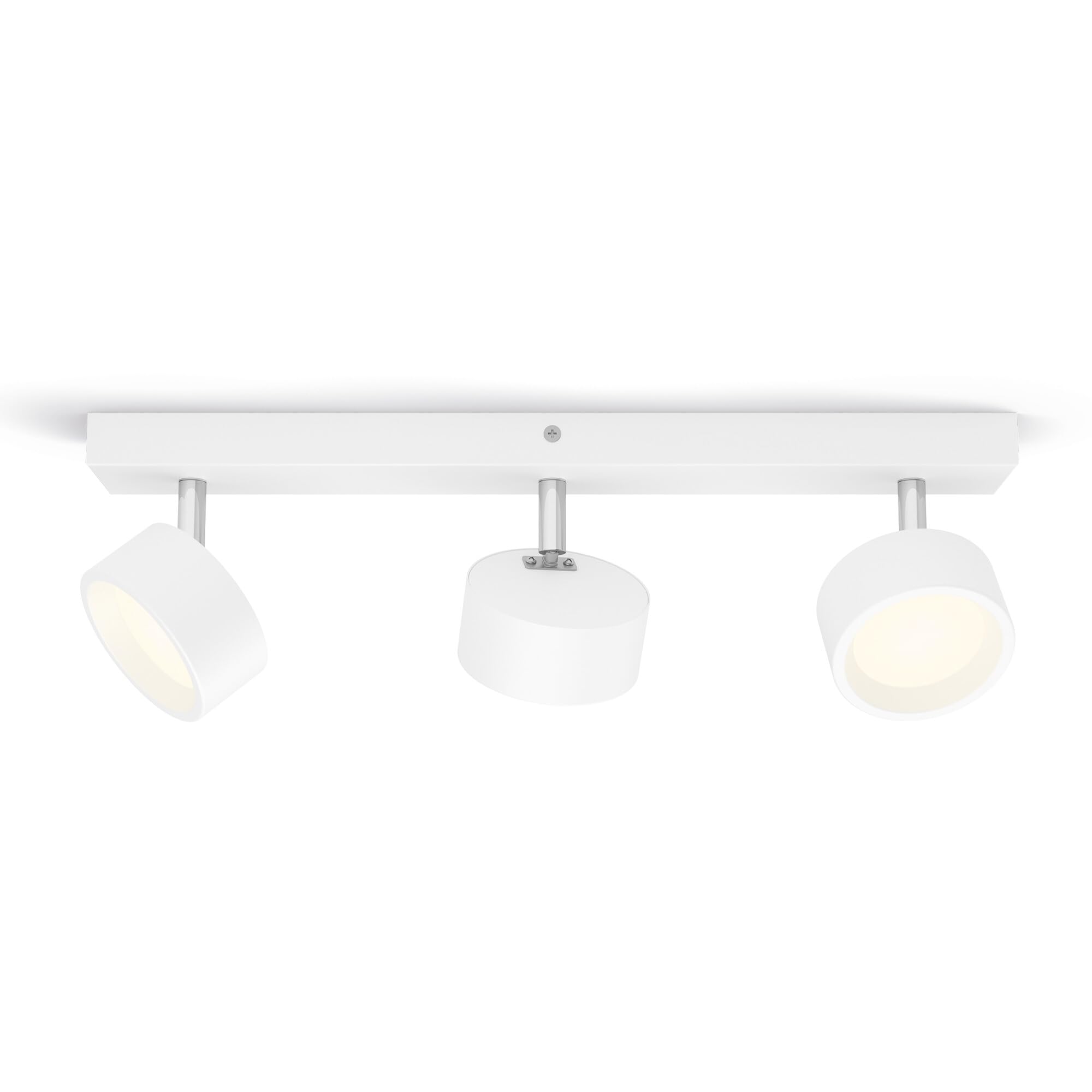 Philips Bracia 3-er LED Spots (16,5 W), dreiflammige Wandspots mit warmweißem Licht, energiesparende Raumbeleuchtung mit langer Nutzlebensdauer, weiß
