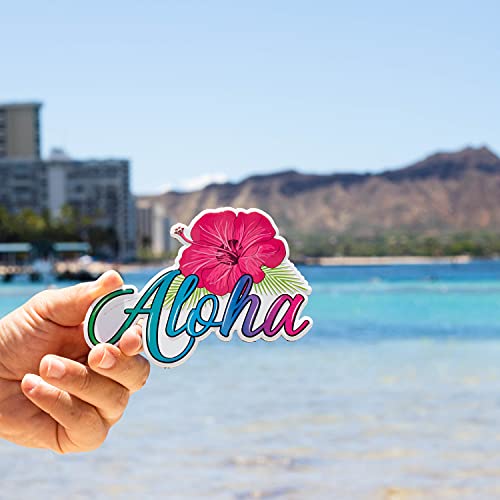 Imán Decorativo Aloha Hawaii Hibiscus 5x4 pulgadas miniatura 4