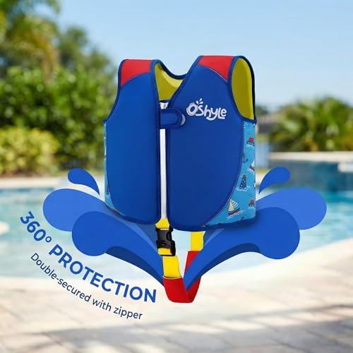 Image of Toddler Swim Vest, Neoprene Trainer with Adjustable Straps and Crotch Strap