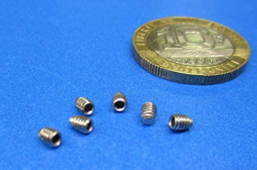 18-8 Stainless Steel Extended Tip Set Screws 3-56 x .125" Length 25 pcs