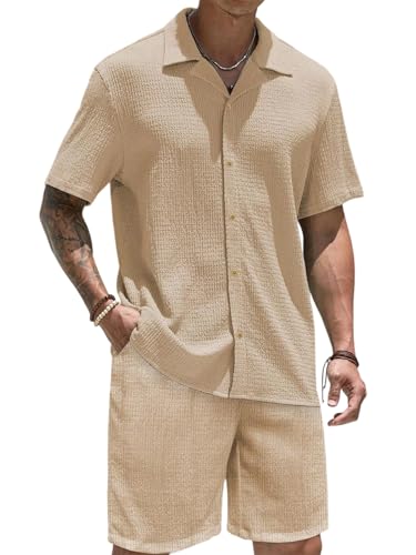 Chemise à manches courtes et short ensemble homme contre la chaleur