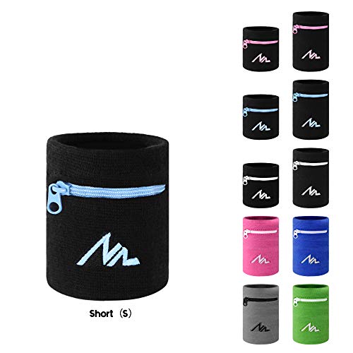 NEWZILL Wrist Wallet (Wristband) with Zipper - for Running, Walking, Basketball, Tennis, Hiking