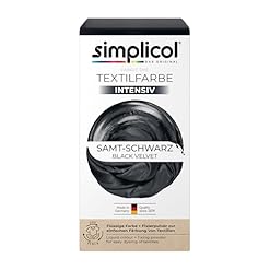 simplicol Textilfarbe intensiv, Samt Schwarz, All-in-1 Komplettpackung, 399 g