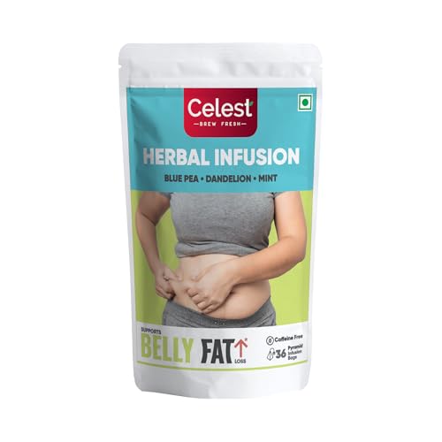 Image of Celest Herbal Infusion - Blue Pea + Dandelion + Mint | Helps in Belly Fat