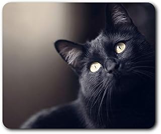 Beautiful Black Cat Mouse Mat Pad Computer PC Laptop Mum Sister Birthday Office Home Desk Accessory Gadget 2603