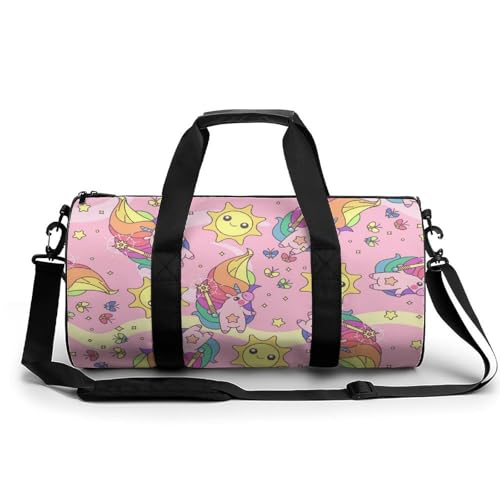 Sac de voyage licorne soleil multifonction duffel bag camping 45cm