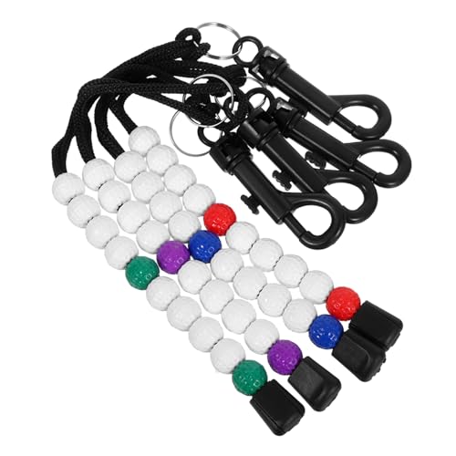 Gogogmee 4個ゴルフストロークカウンター クリップ付きビーズ式スコアカウント 腕時計型スコアカウンター 快適フィット ゴルファー用